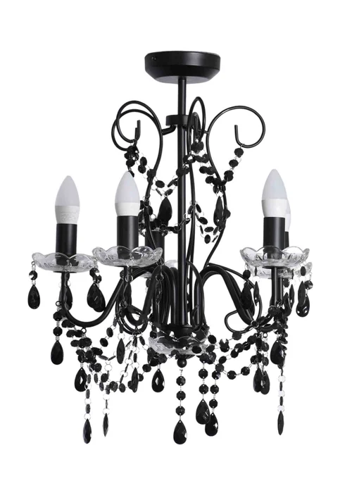 ValueLights Viscount Black Pendant Light (57cm x 45cm x 45cm) - One Size Image 2