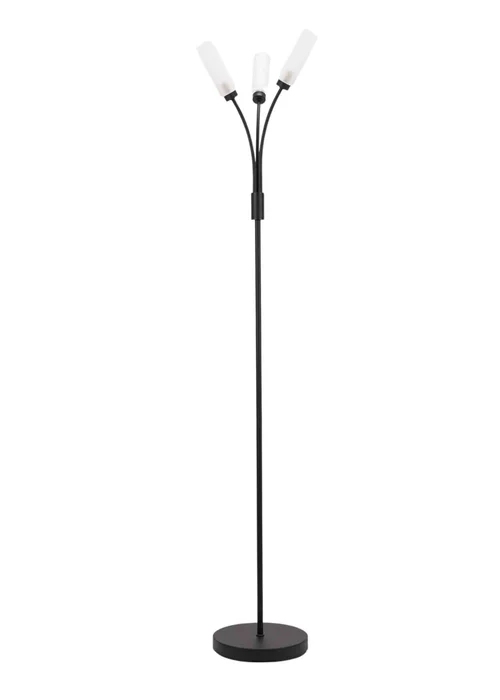 ValueLights Maya Black Floor Lamp with White Shades (158.5cm x 26.5cm x 26.5cm) - One Size Image 3