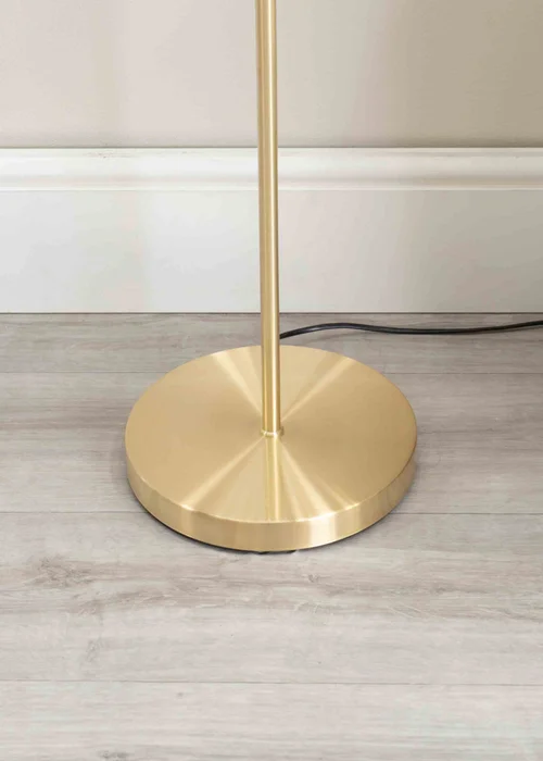 ValueLights Maya Gold Floor Lamp with White Shades (158.5cm x 26.5cm x 26.5cm) - One Size Image 4