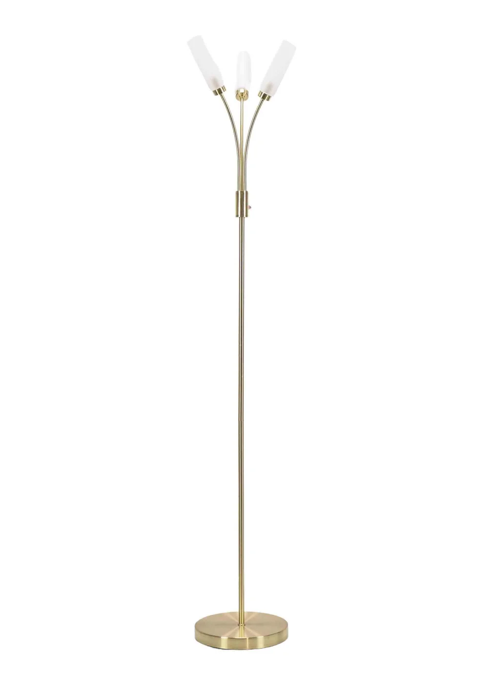 ValueLights Maya Gold Floor Lamp with White Shades (158.5cm x 26.5cm x 26.5cm) - One Size Image 3