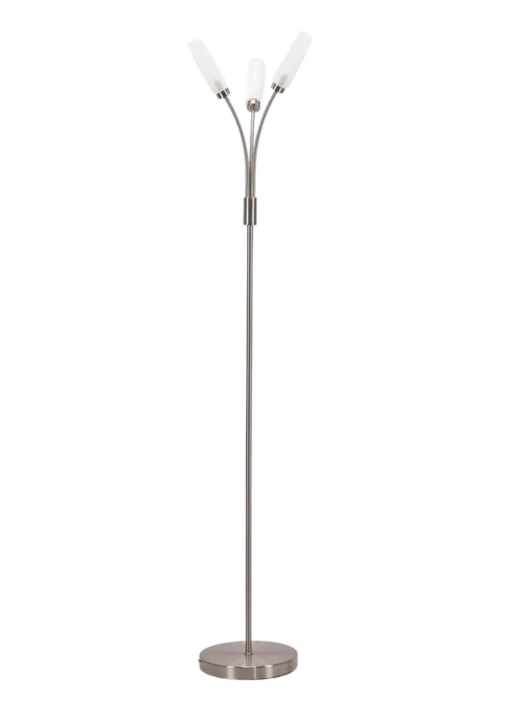 ValueLights Maya Chrome Floor Lamp with White Drum Shade (158.5cm x 26.5cm x 26.5cm) - One Size Image 3