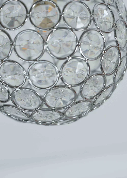 ValueLights Ella Clear Silver Flush Light (17cm x 15cm x 15cm) - One Size Image 4