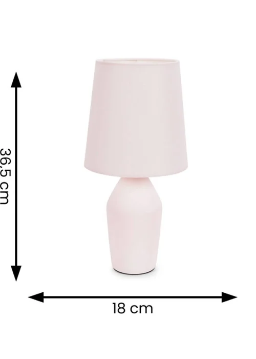 ValueLights Arlo Matte Pink Table Lamp with Pink Tapered Shade - One Size Image 4