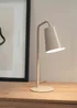ValueLights Bibi Gloss Natural Table Lamp with Natural Tapered Shade - One Size Image 2