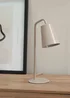 ValueLights Bibi Gloss Natural Table Lamp with Natural Tapered Shade - One Size Image 1