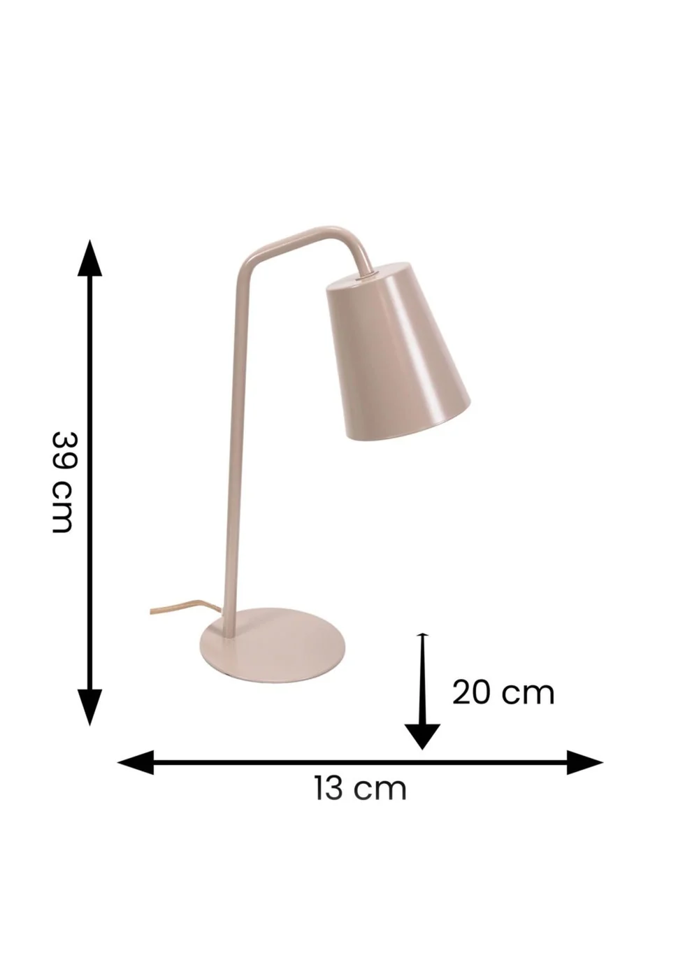 ValueLights Bibi Gloss Natural Table Lamp with Natural Tapered Shade - One Size Image 6