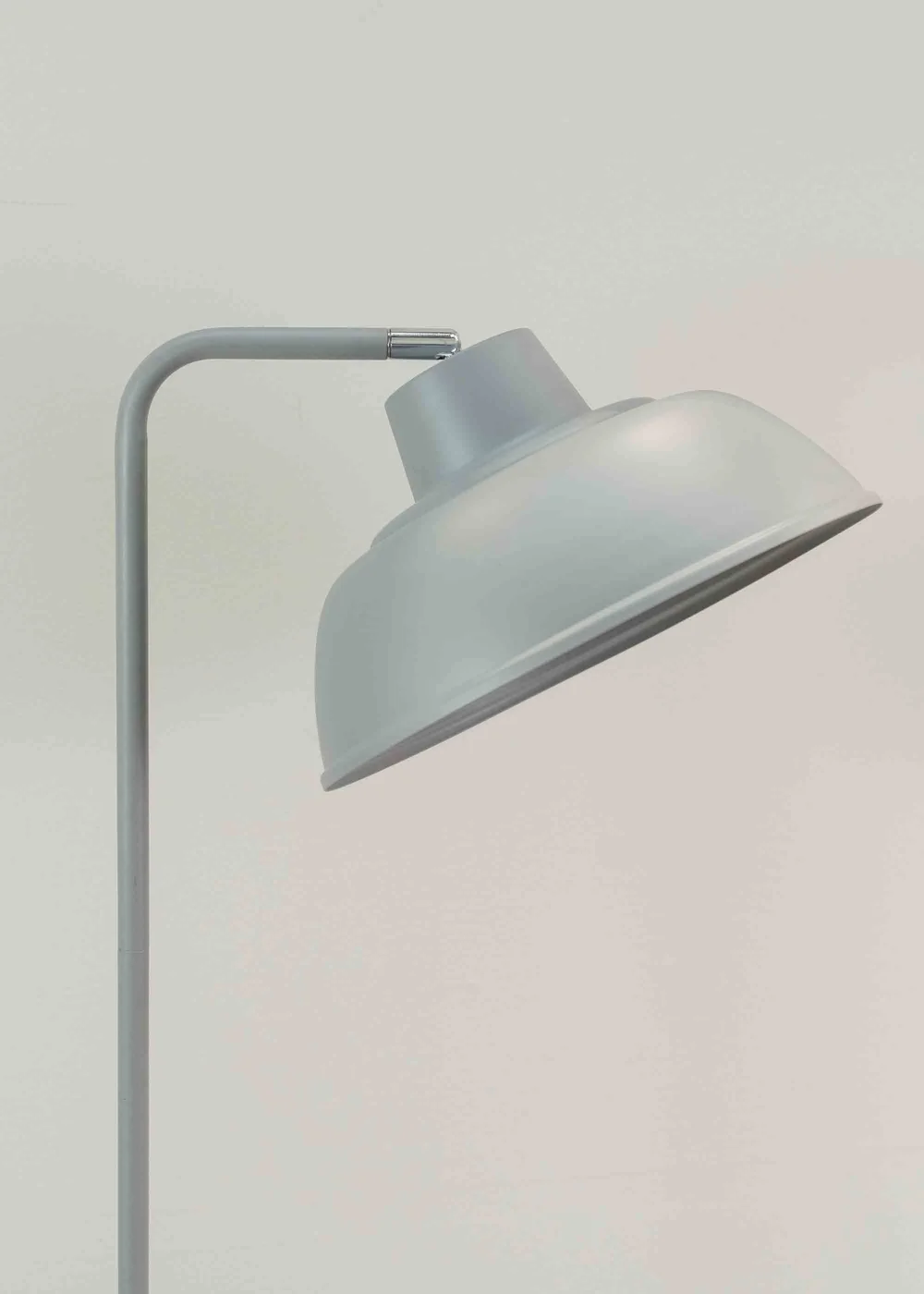 ValueLights Morris Matte Grey Floor Lamp with Grey Dome Shade - One Size Image 4