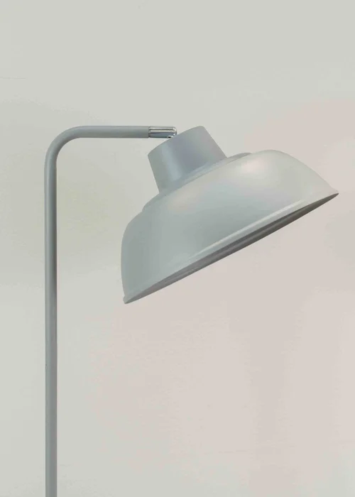 ValueLights Morris Matte Grey Floor Lamp with Grey Dome Shade - One Size Image 4