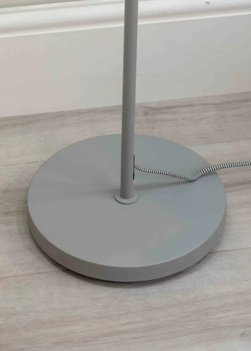 ValueLights Morris Matte Grey Floor Lamp with Grey Dome Shade - One Size Image 5