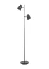 ValueLights Bibi Gloss Grey Floor Lamp with Grey Tapered Shade - One Size Image 5