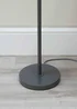 ValueLights Bibi Gloss Grey Floor Lamp with Grey Tapered Shade - One Size Image 4