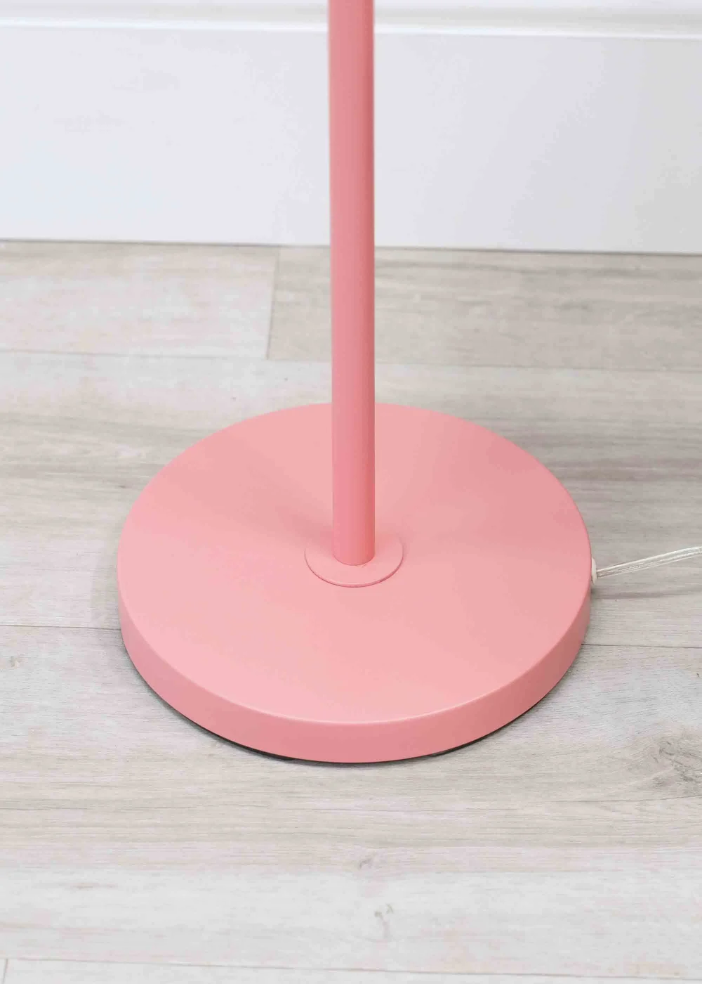 ValueLights Bibi Gloss Pink Floor Lamp with Pink Tapered Shade - One Size Image 4