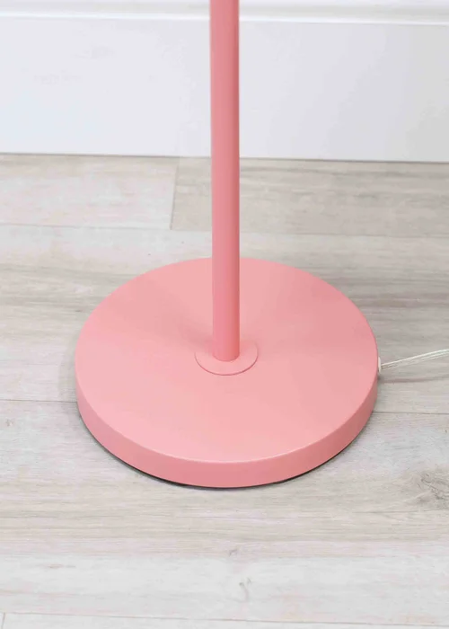 ValueLights Bibi Gloss Pink Floor Lamp with Pink Tapered Shade - One Size Image 4