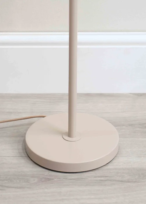 ValueLights Bibi Gloss Natural Floor Lamp with Natural Tapered Shade - One Size Image 4