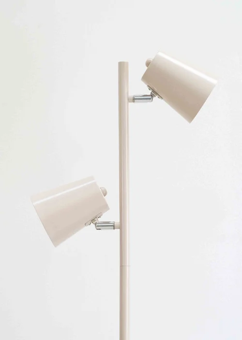ValueLights Bibi Gloss Natural Floor Lamp with Natural Tapered Shade - One Size Image 3