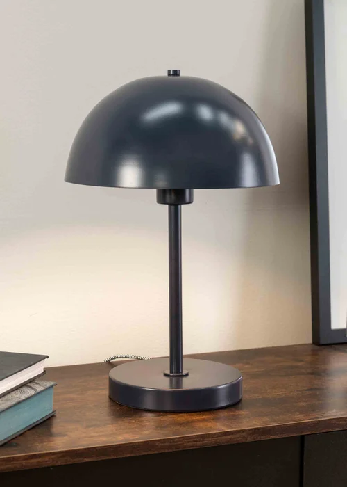 ValueLights Stassi Matte Blue Table Lamp with Blue Dome Shade - One Size Image 2