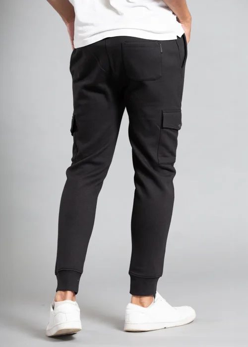 Tokyo Laundry Black Cotton Blend Joggers with Cargo-Style Pockets - L Image 2
