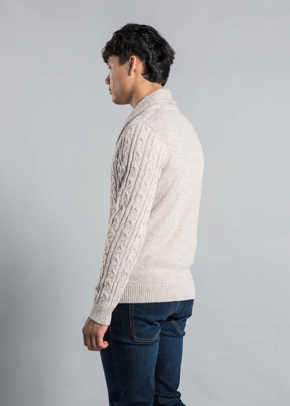 Tokyo Laundry Natural Shawl Neck Cable Knit Cardigan - XL Image 2