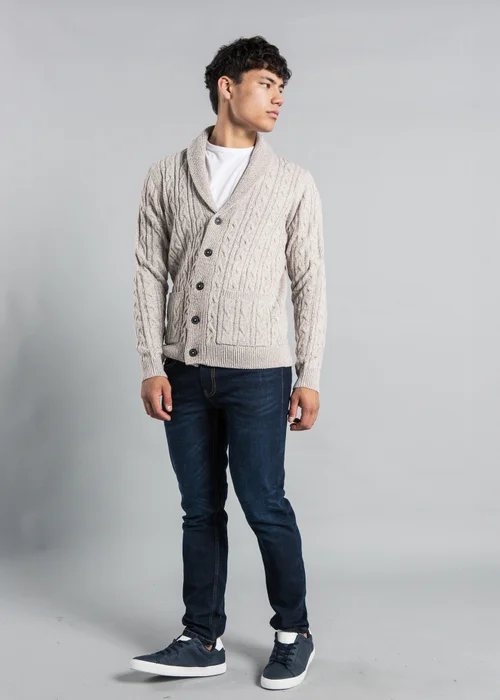 Tokyo Laundry Natural Shawl Neck Cable Knit Cardigan - XL Image 3