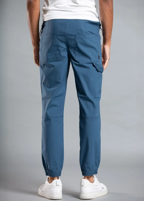 Tokyo Laundry Blue Cotton Cargo Trousers - S Image 2
