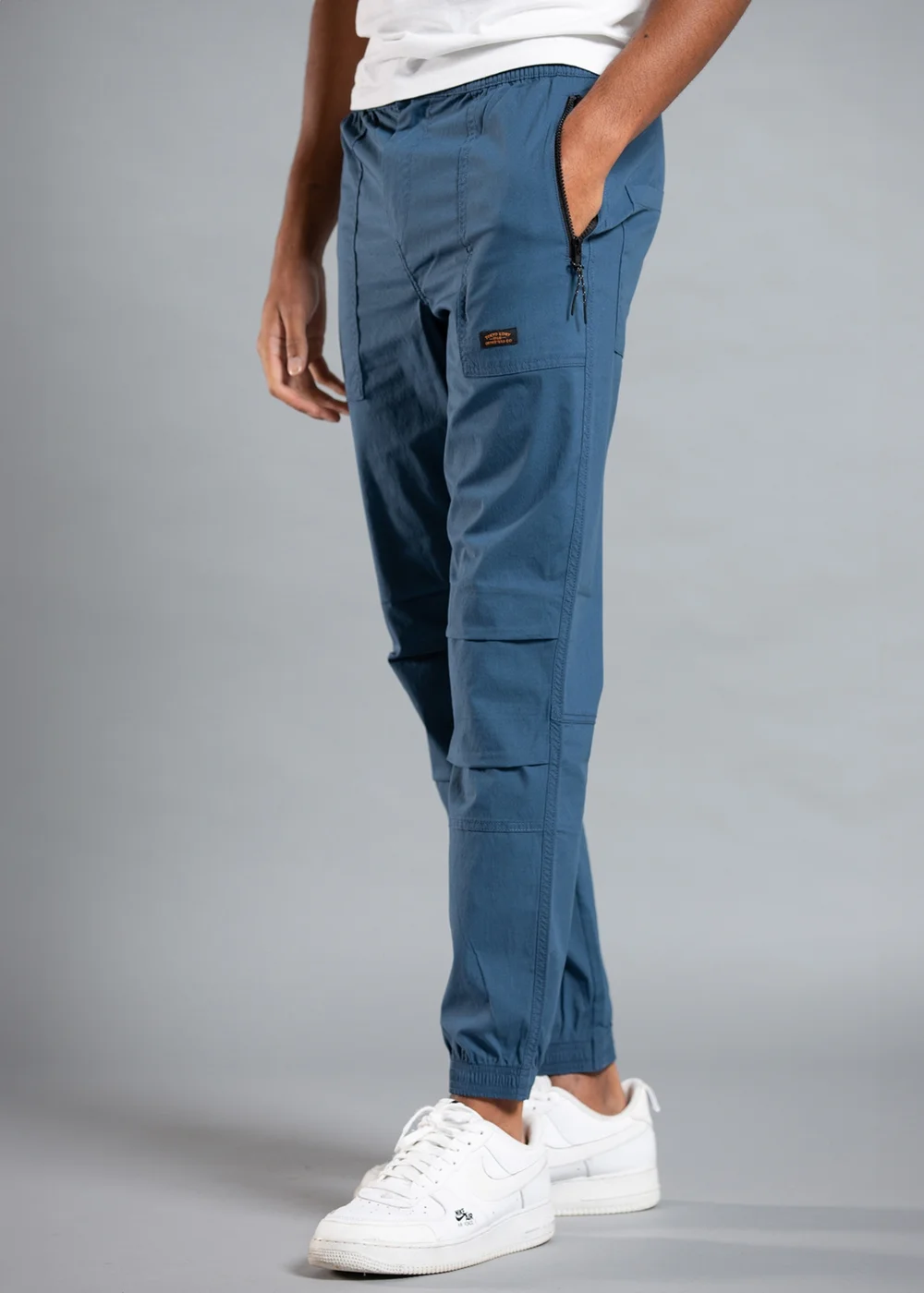 Tokyo Laundry Blue Cotton Cargo Trousers - S Image 1