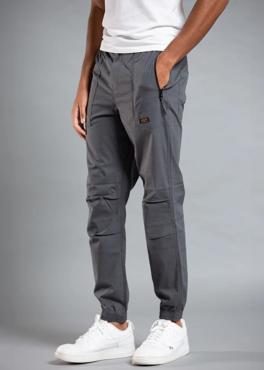 Tokyo Laundry Grey Cotton Cargo Trousers - S Image 1