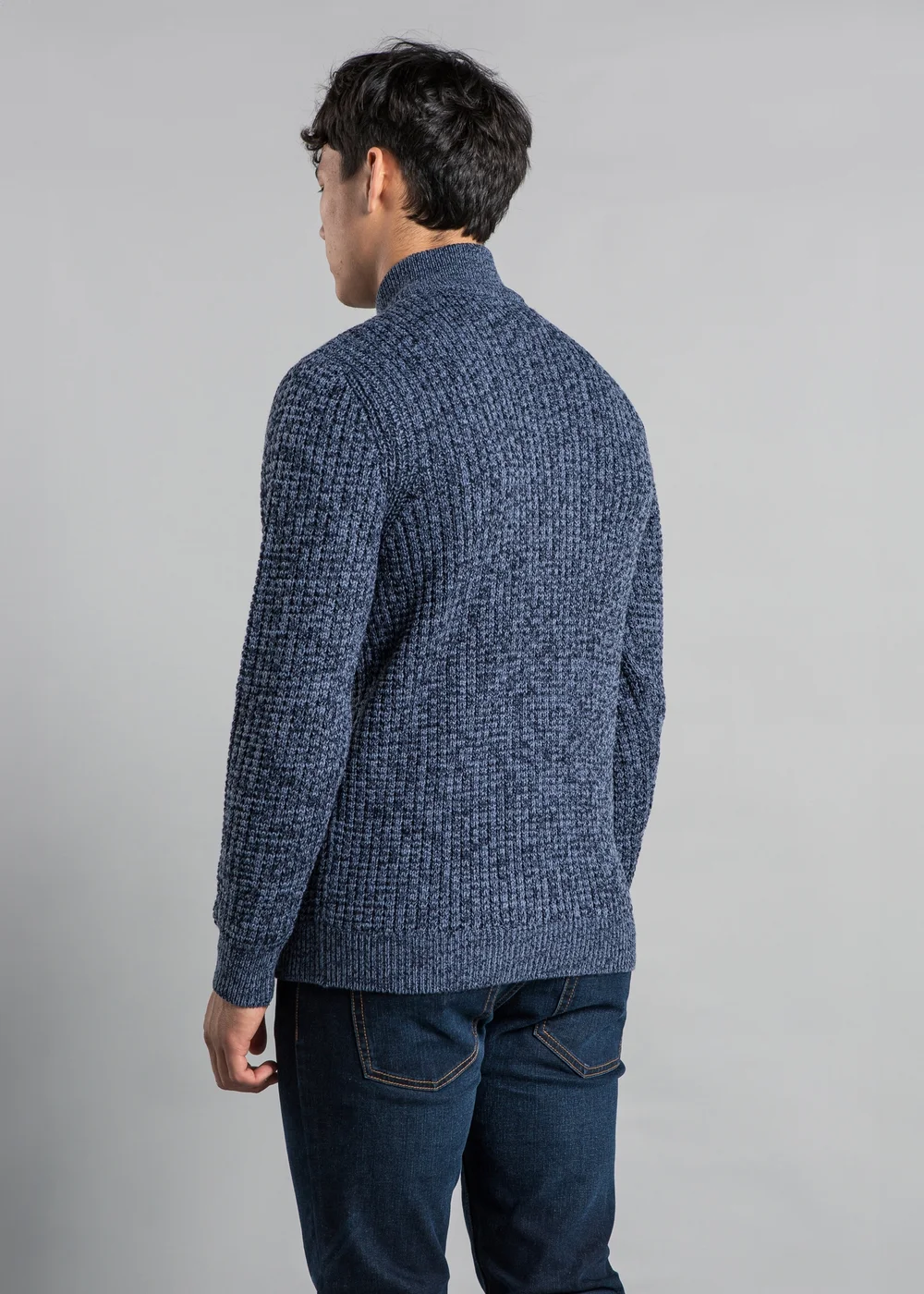 Tokyo Laundry Blue Funnel Neck Twisted Yarn Jumper - Small Image 2