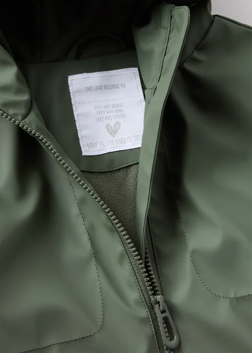 Girls Khaki Elasticated Mac Jacket (7-15yrs) - 7 Yrs Image 2