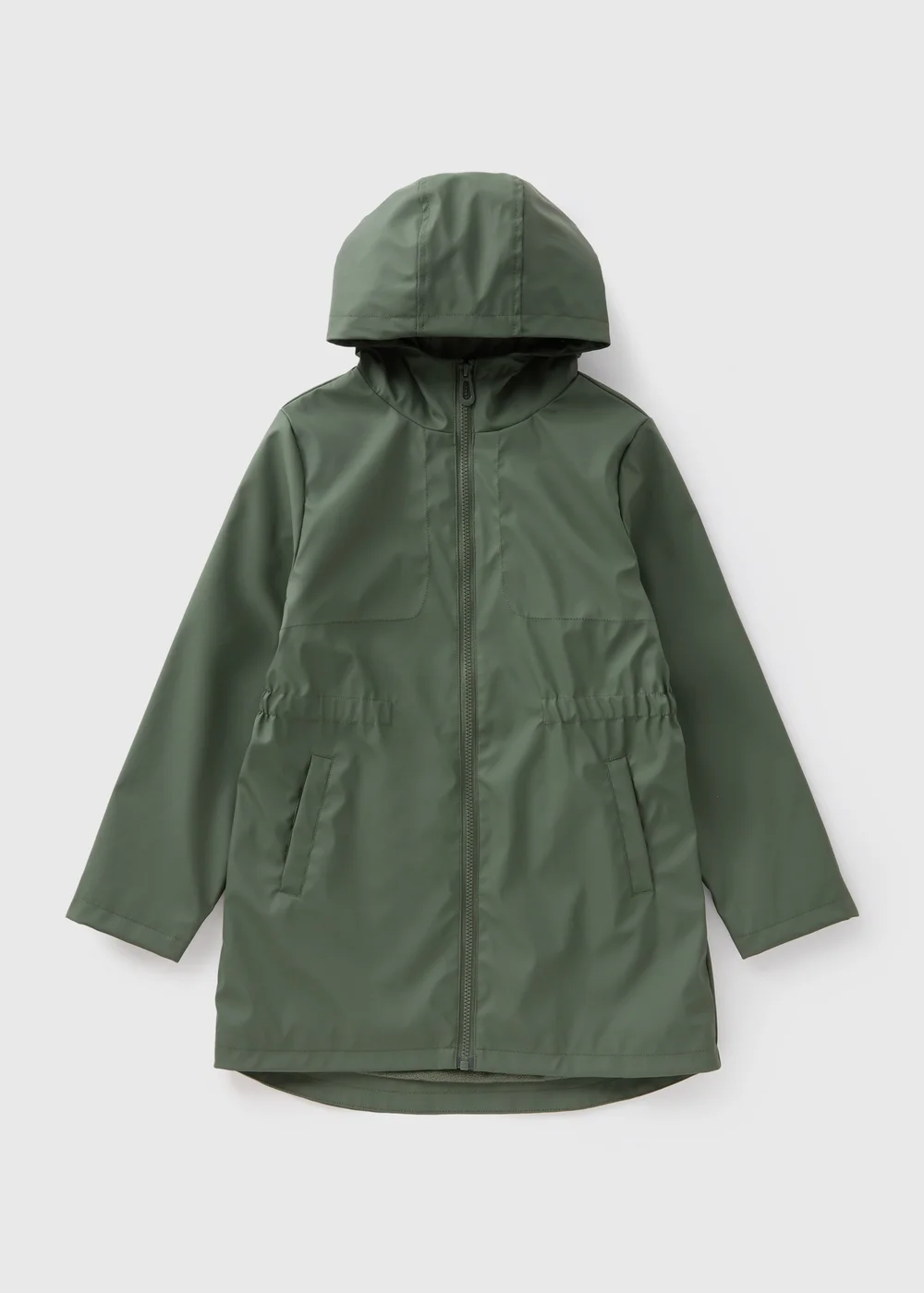 Girls Khaki Elasticated Mac Jacket (7-15yrs) - 7 Yrs Image 1
