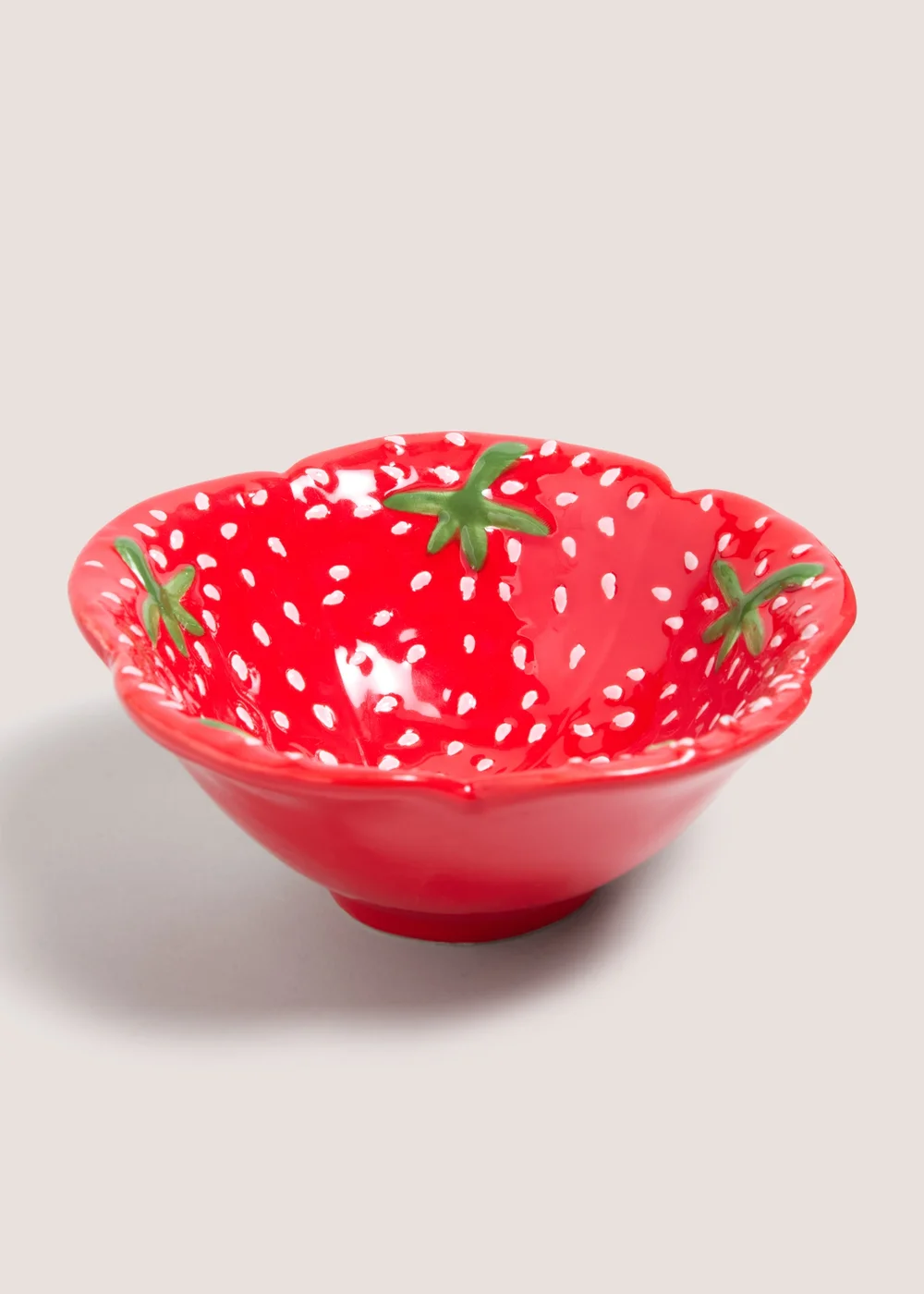 Red Strawberry Ceramic Bowl Image 1