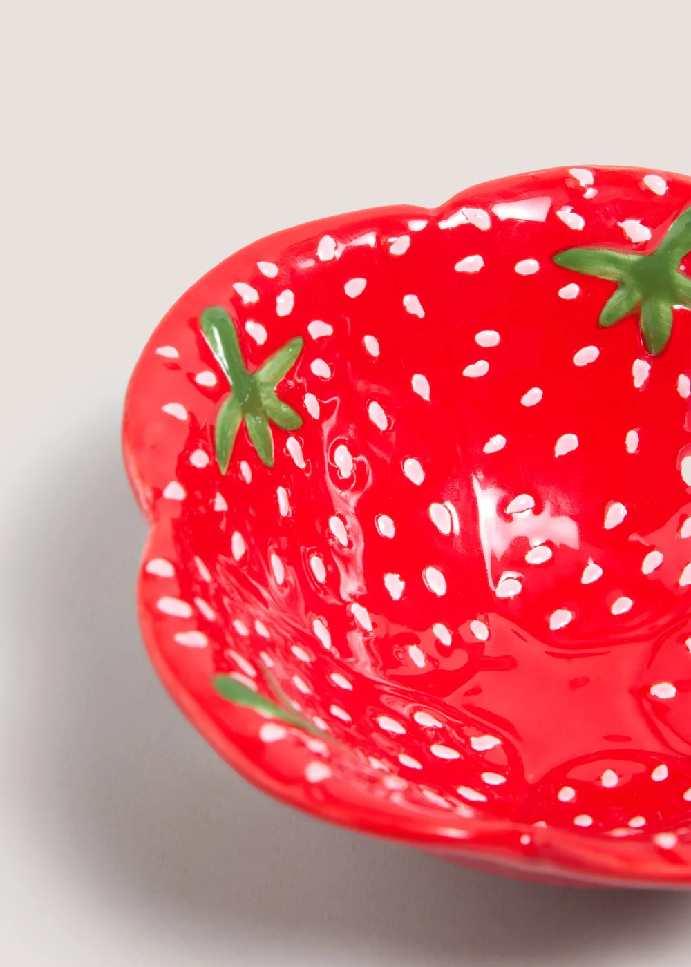 Red Strawberry Ceramic Bowl Image 2