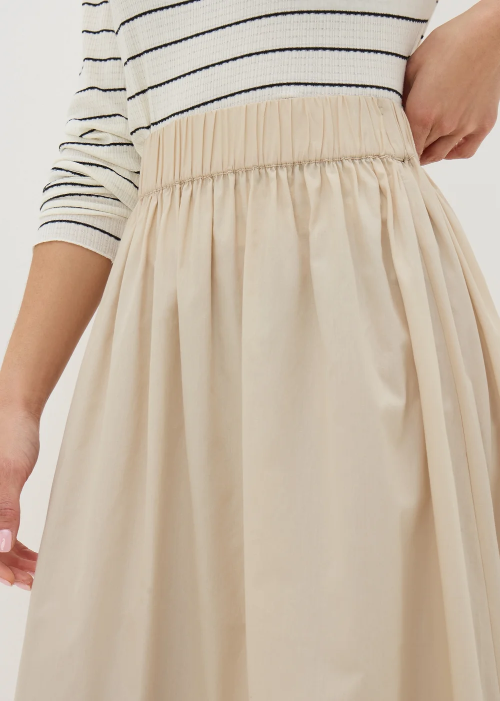 Stone Cotton Midi Skirt - 8 Image 3