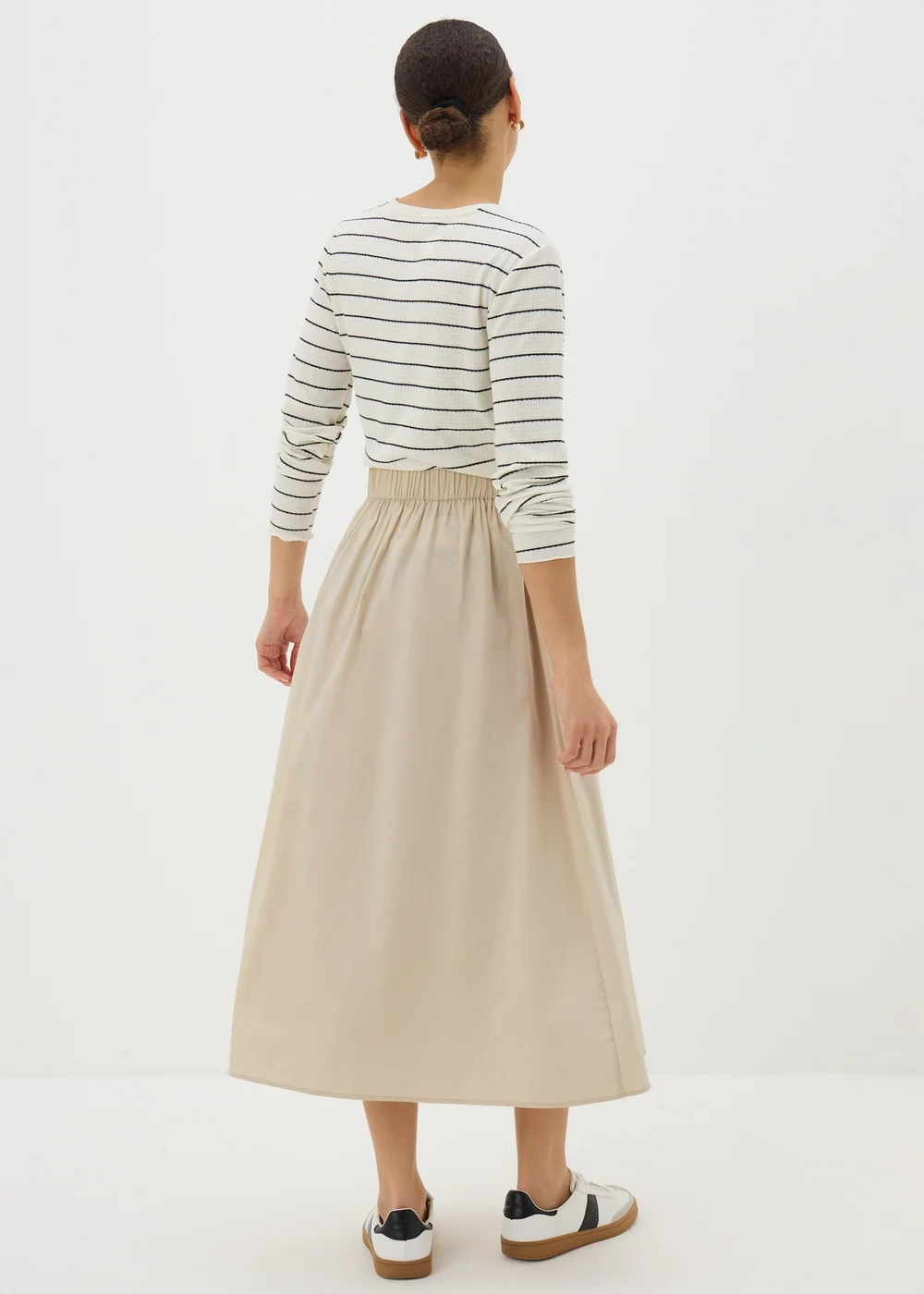 Stone Cotton Midi Skirt - 8 Image 2