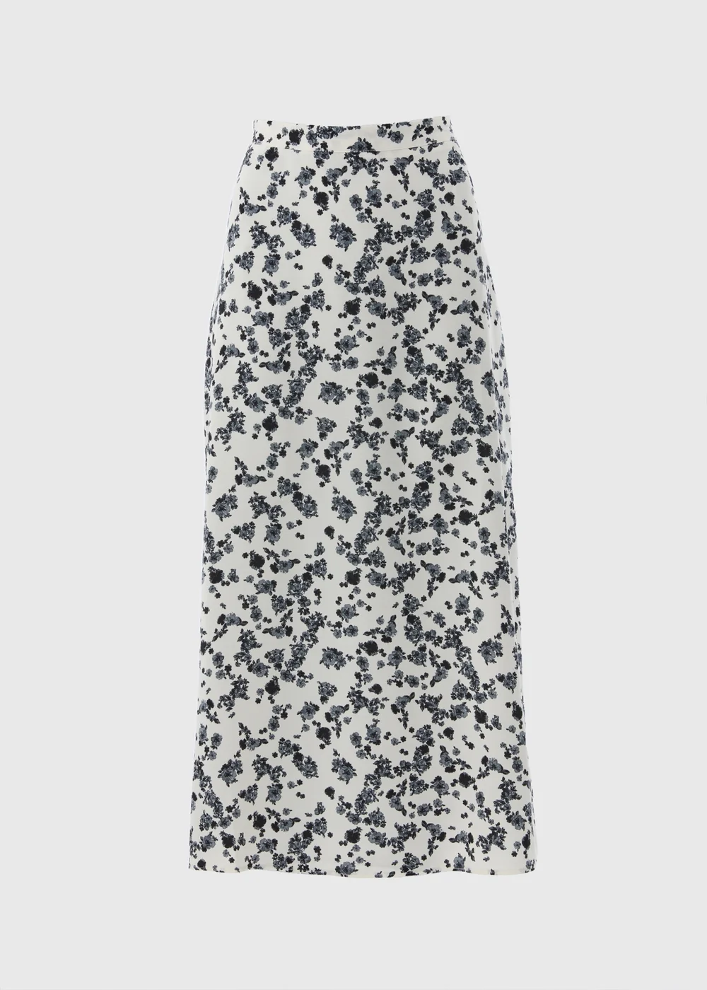 Black Floral Flared Hem Midaxi Skirt - 8 Image 3