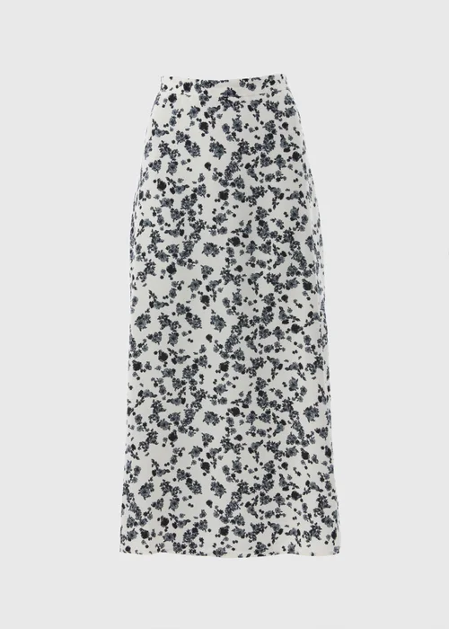 Black Floral Flared Hem Midaxi Skirt - 8 Image 3