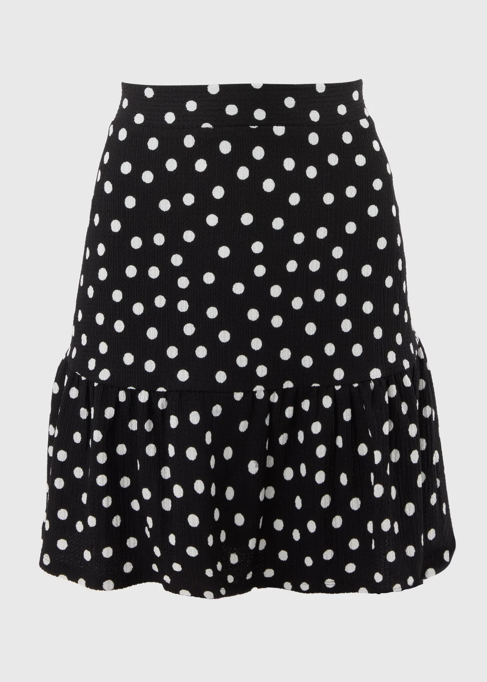 Black Polka Dot Mini Skirt - 8 Image 4