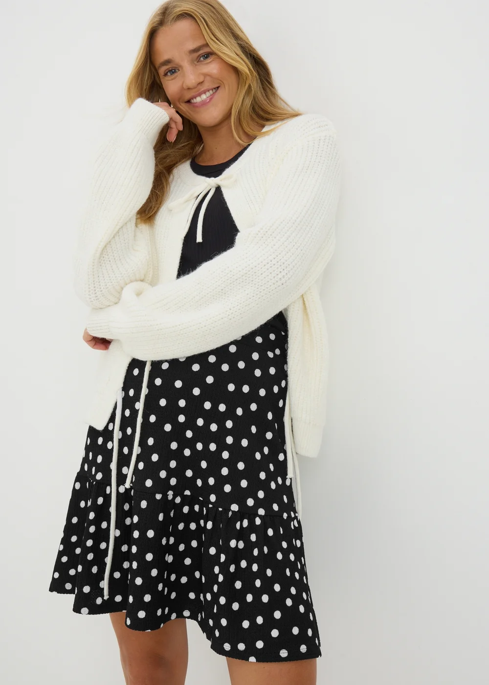 Black Polka Dot Mini Skirt - 8 Image 1