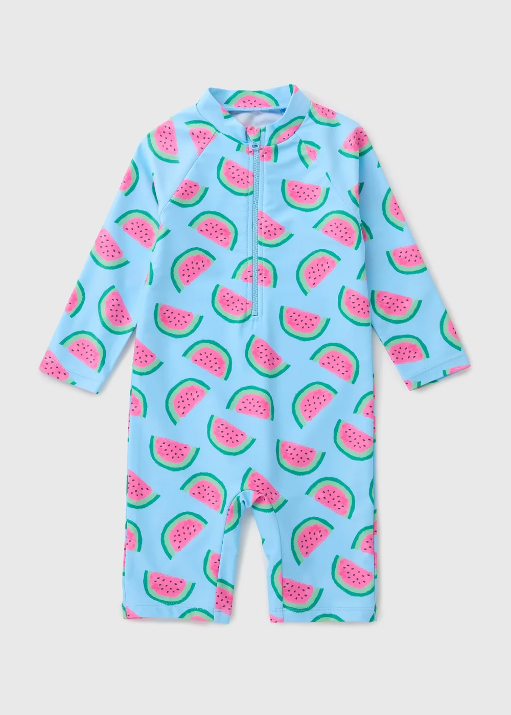 Girls Blue Watermelon Surf Suit (1-7yrs) - 1-1.5 Yrs Image 1