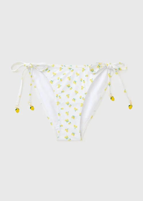 White Lemon Triangle Bikini Bottoms - 6 Image 3