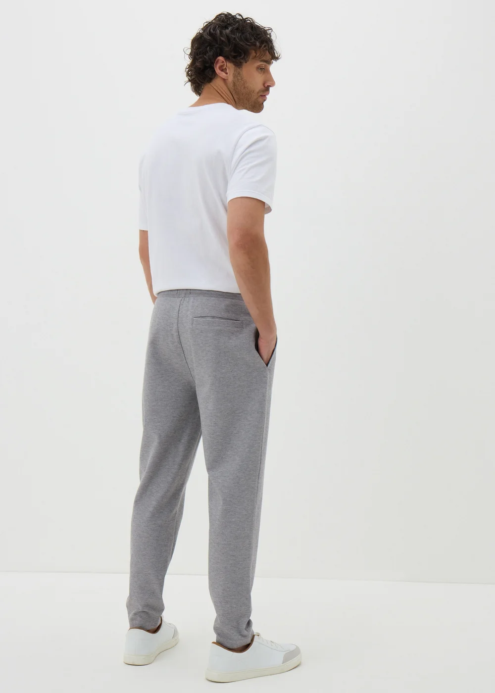 Grey Tapered Co Ord Jogging Bottoms - S Image 2