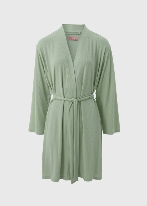 Sage Ribbed Dressing Gown - Extra small Image 2
