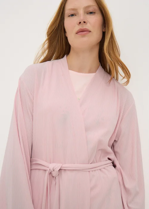 Pink Ribbed Dressing Gown - Extra small Image 2
