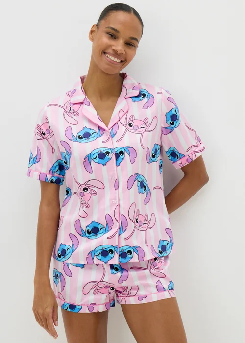 Pink Stitch Pyjama Set - Size 8 Image 1