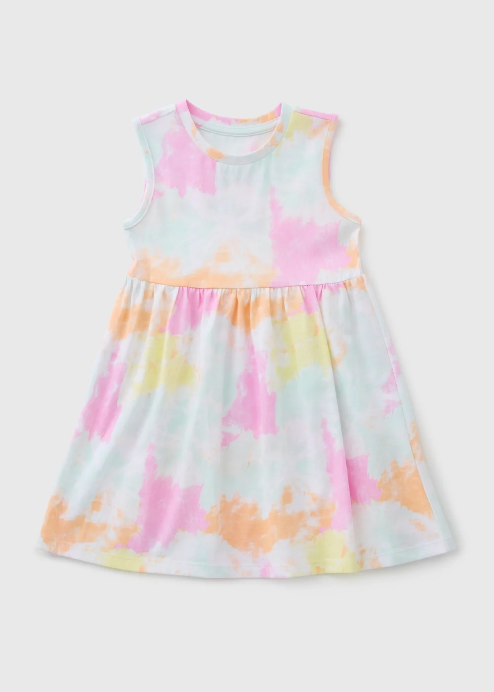 Girls Multicolour Tie Dye Dress (1-7yrs) - 1-1.5 Yrs Image 1