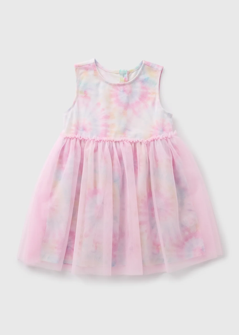 Girls Pink Tie Dye Mesh Dress (1-7yrs) - 1-1.5 Yrs Image 1