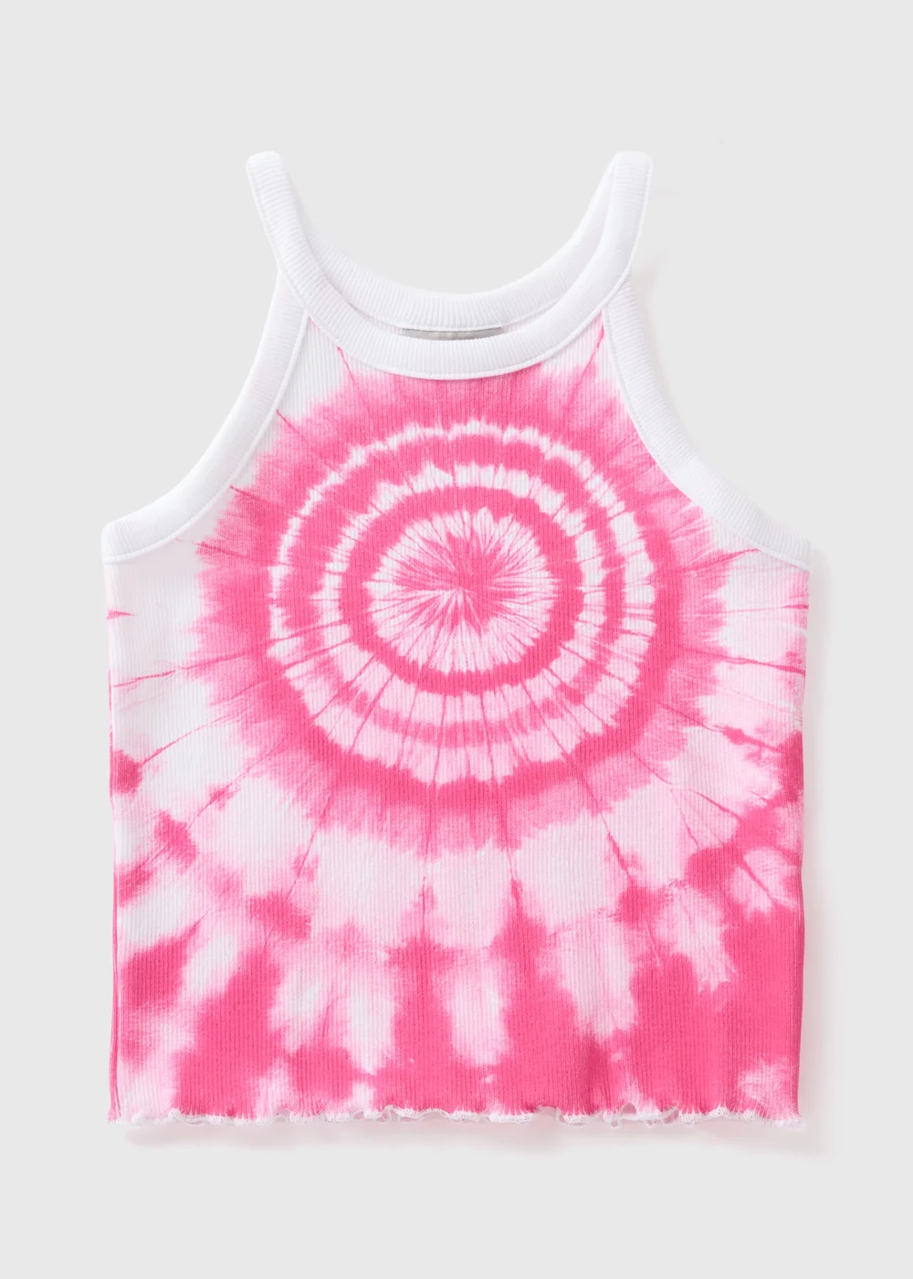 Girls Pink Tie Dye Vest (7-15yrs) - 7 Yrs Image 1