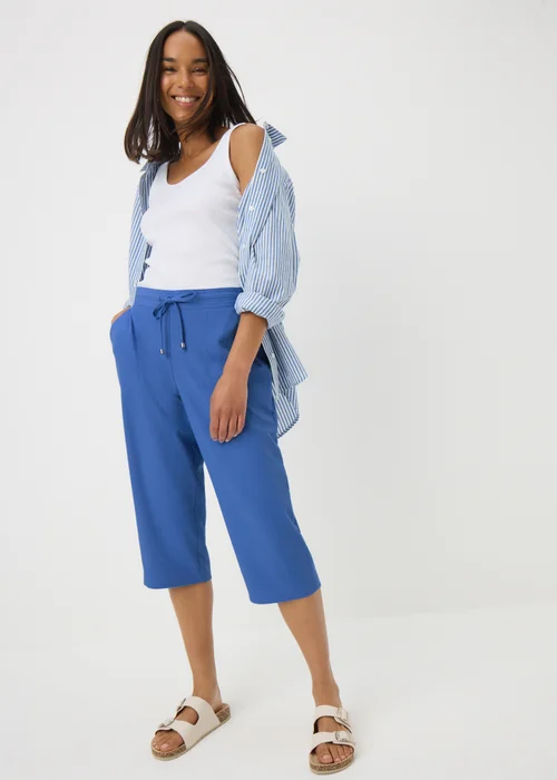 Blue Cropped Trousers - 8 Image 1
