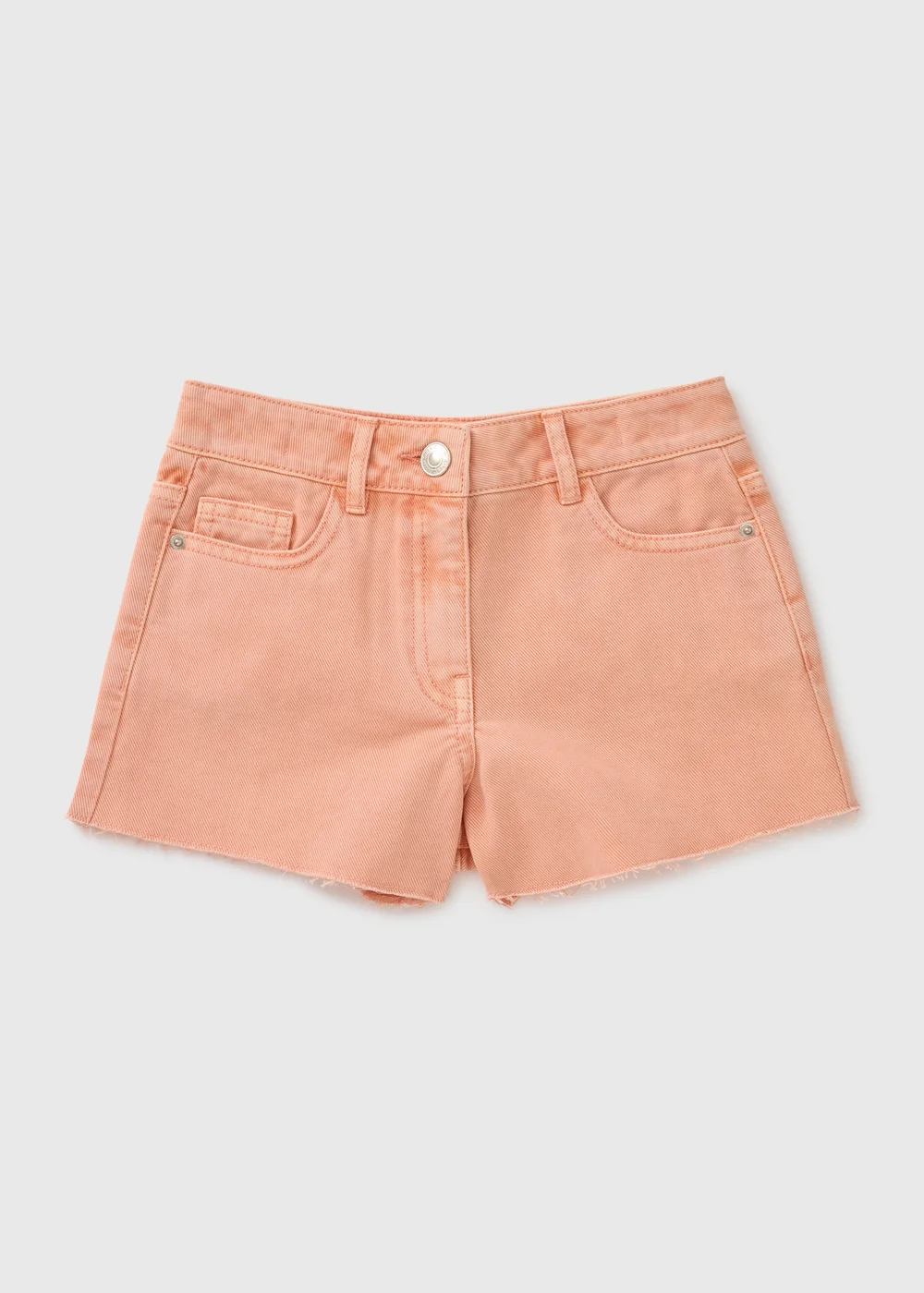 Girls Peach Denim Shorts (7-15yrs) - 8 Yrs Image 1
