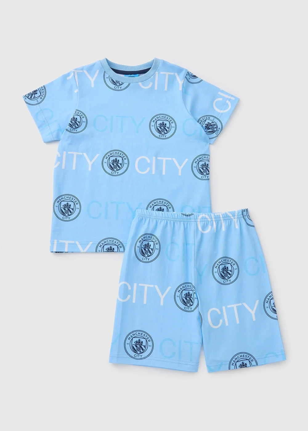 Boys Manchester City Blue Pyjama Set (4-13yrs) - Age 7 Years Image 1
