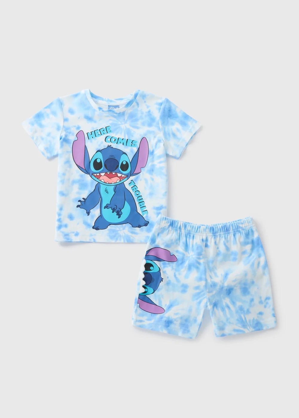Boys Stitch Blue Tie Dye Pyjama Set (1-7yrs) - 1 half year to 2 Image 1
